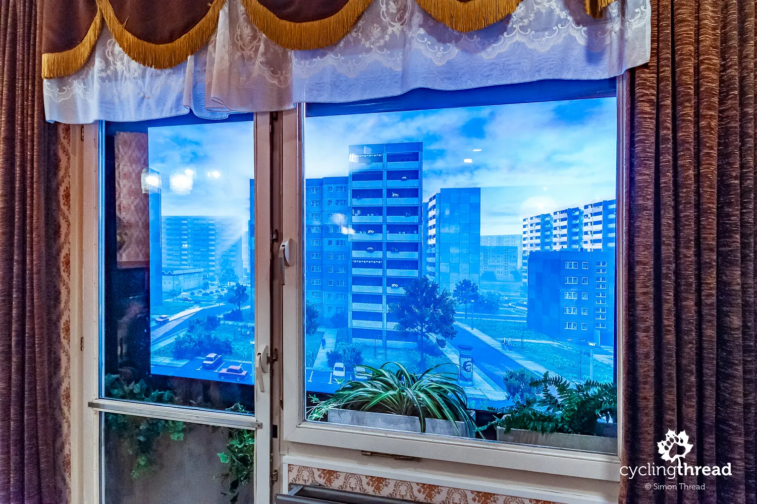 Animated view from the window at the DDR Museum