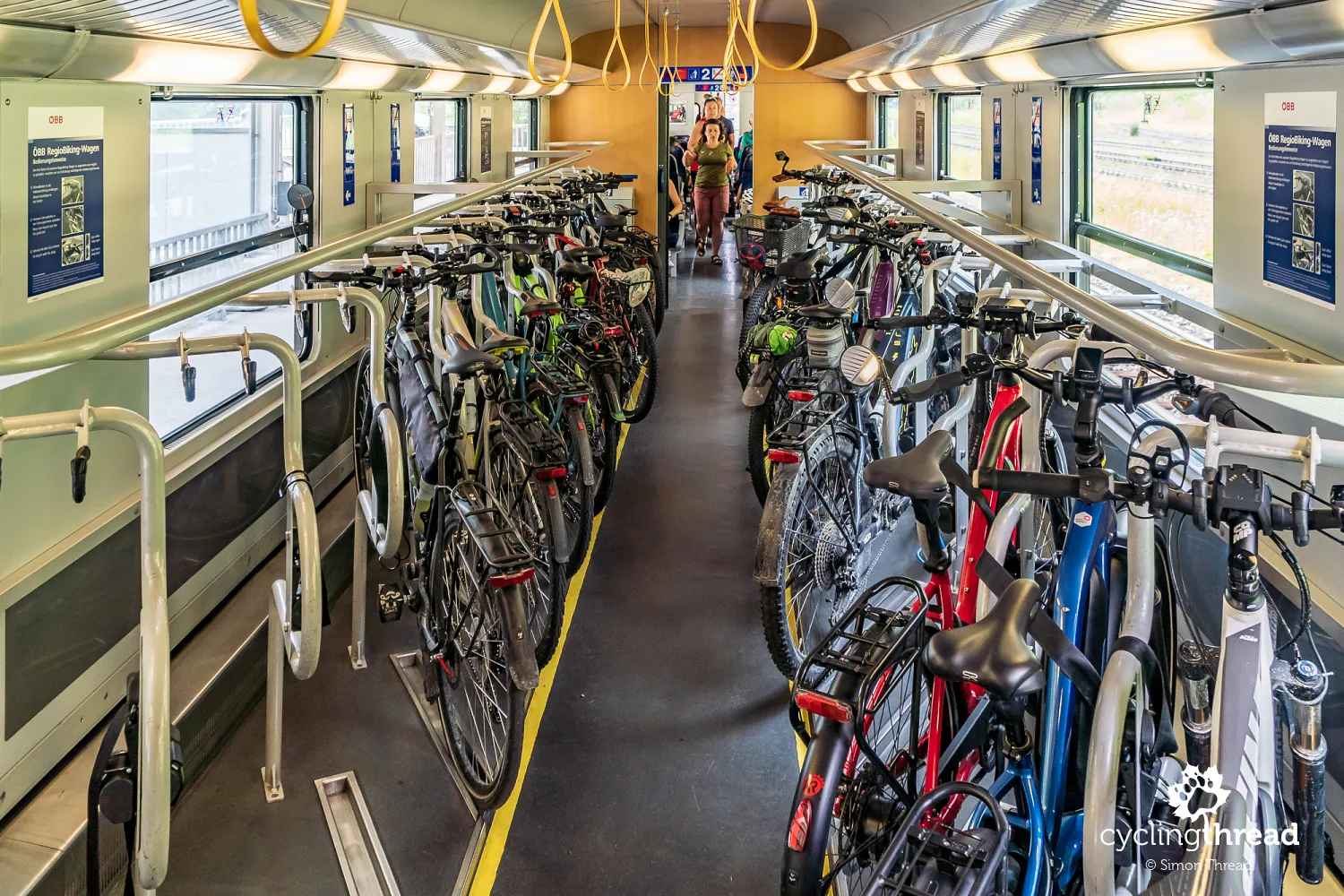 A bicycle wagon on a train between Böckstein and Mallnitz