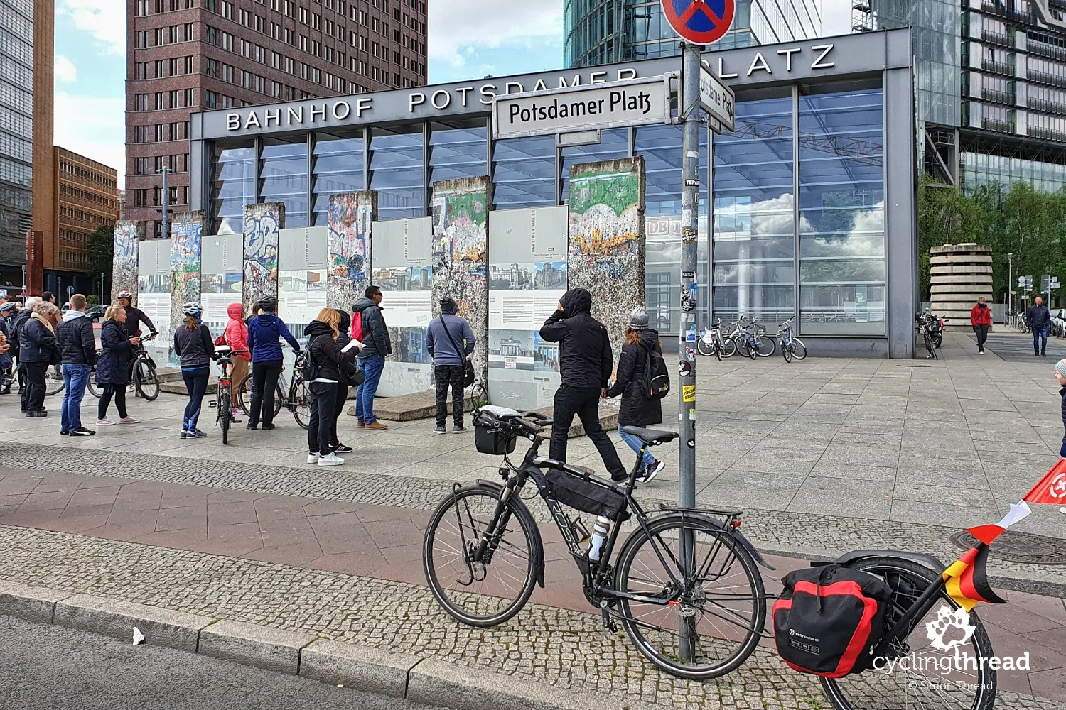 Fragments of the Berlin Wall at Potsdamer Platz