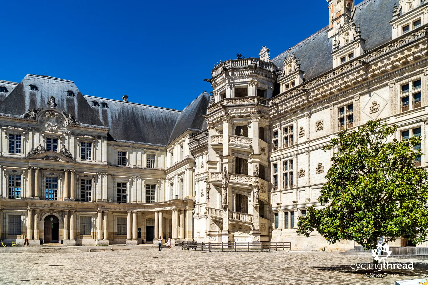 Two wings, two architectural styles of Blois castle
