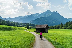 Cycling through the natural landscape